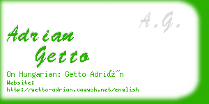 adrian getto business card